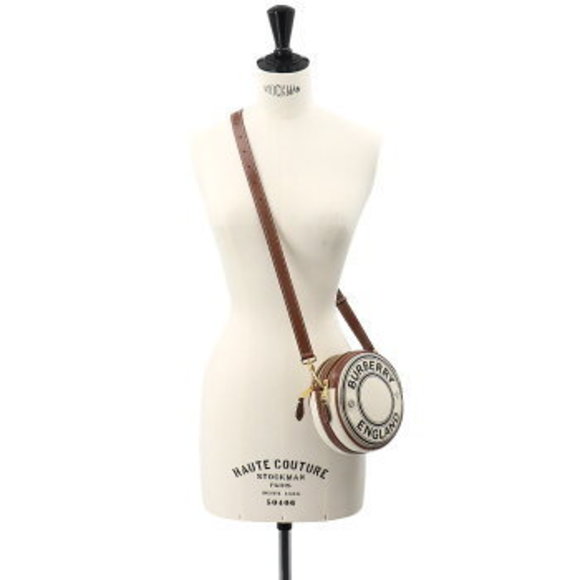 Burberry Logo Graphic Louise Shoulder Bag Natural Tan - Picture 1 of 9